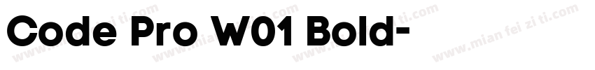 Code Pro W01 Bold字体转换